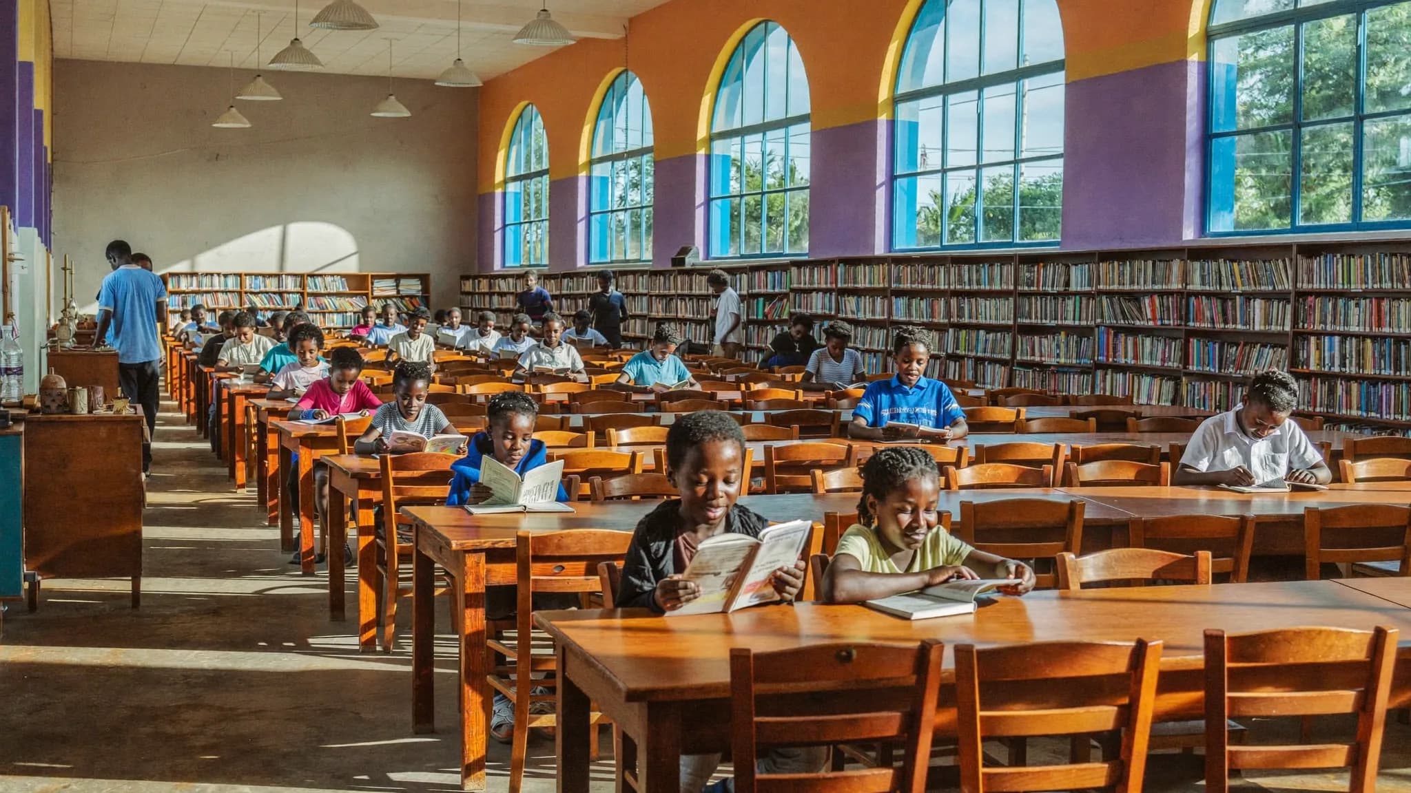 A public library in northern Haiti built by the Universal Learning Centre