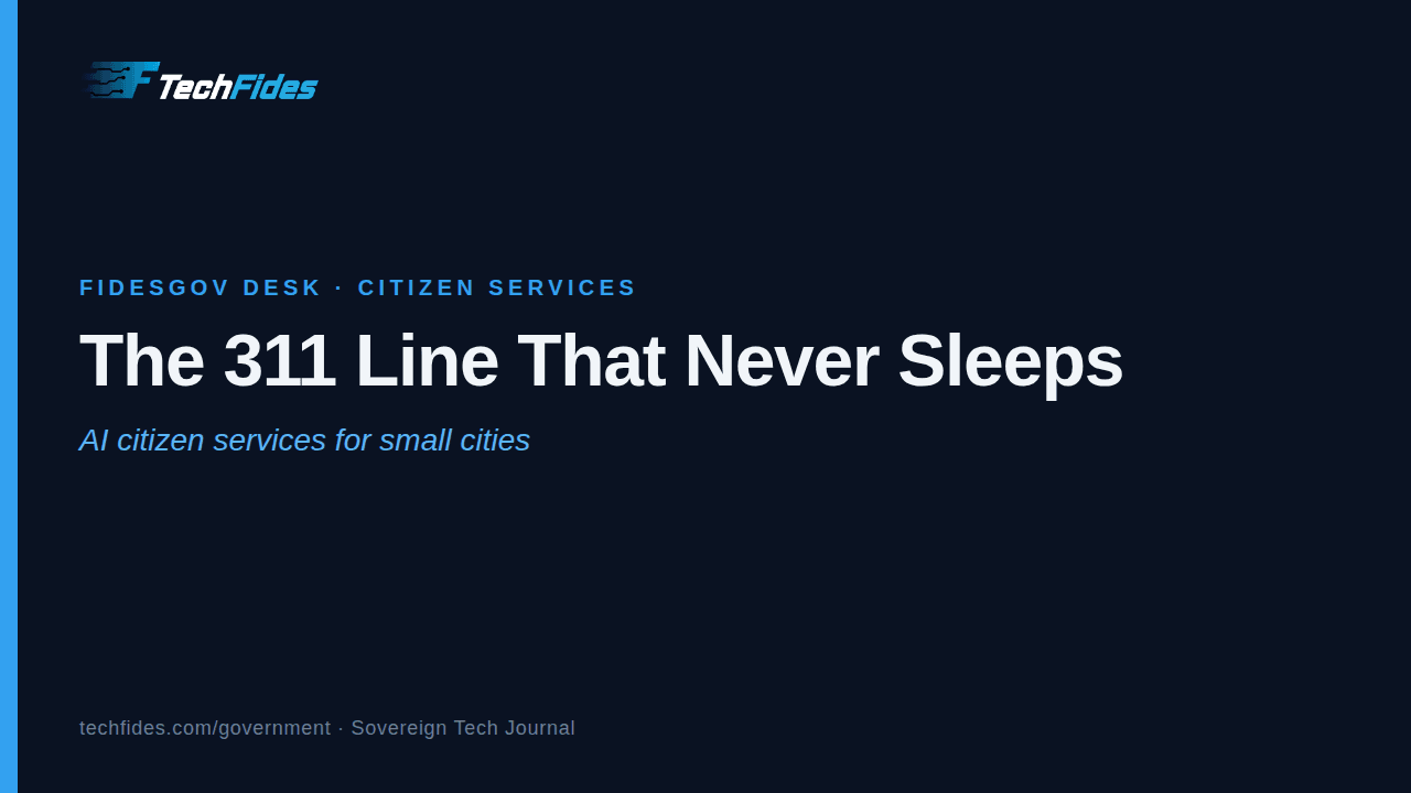 The 311 Line That Never Sleeps: AI Citizen Services for Small Cities