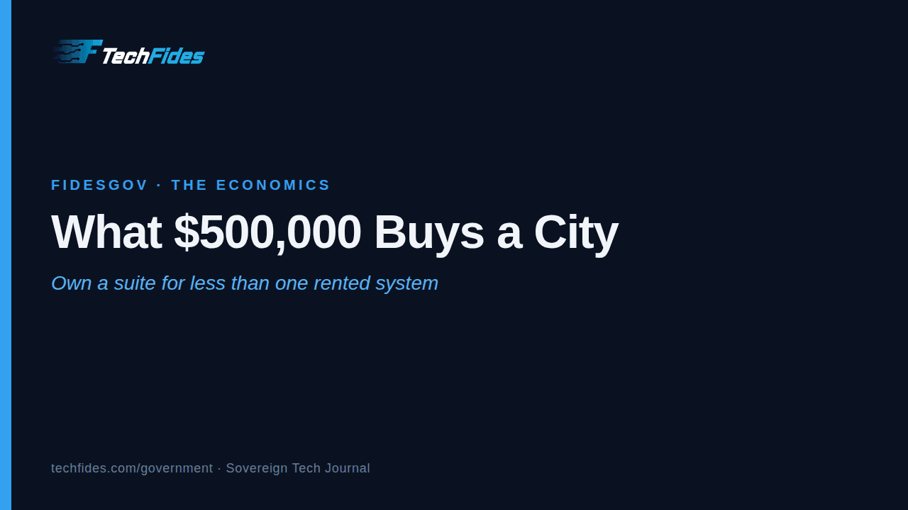 What $500,000 Buys a City, and What One Legacy System Costs